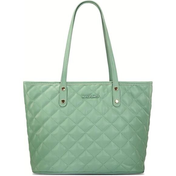 Handbags - Quilted Tote Bag for Women Green